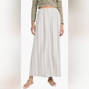 NWT Splendid Demi Maxi Skirt Cypress Stripe Pattern Size XS